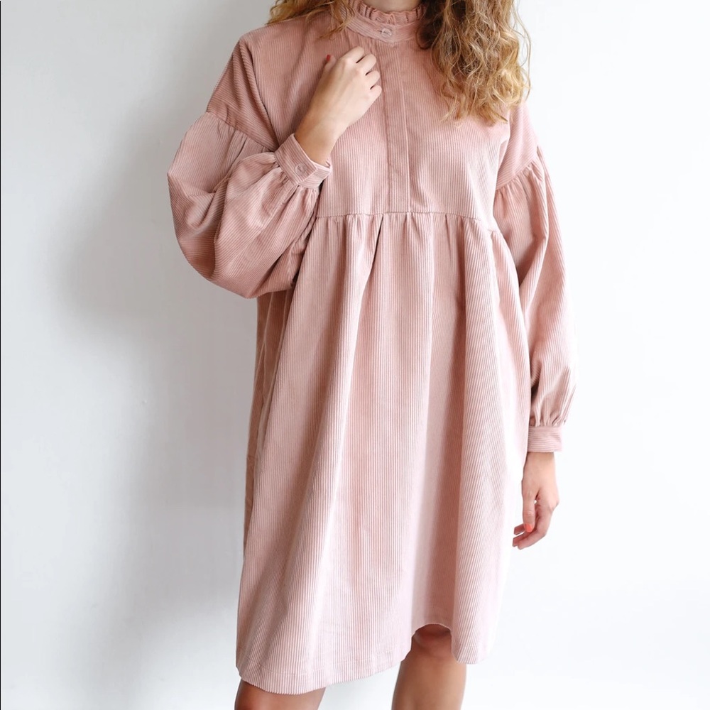 Pink Corduroy Dress